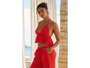 Blanco by Nature Women's Olivia Ruffle Triangle Halter Top