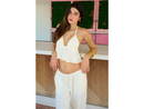 Blanco by Nature Women's Olivia Ruffle Triangle Halter Top