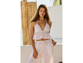 Blanco by Nature Women's Olivia Ruffle Triangle Halter Top