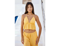 Blanco by Nature Women's Olivia Ruffle Triangle Halter Top