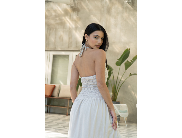 Blanco by Nature Women's Carolina Halter Top Maxi Dress S / White Blanco by Nature Women's Carolina Halter Top Maxi Dress S / White