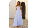 Blanco by Nature Women's Rosaline Tiered Strapless Maxi Dress