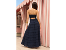 Blanco by Nature Women's Rosaline Tiered Strapless Maxi Dress