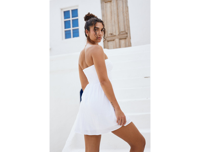 Blanco by Nature Women's Zoey Twist Bust Bandeau Dress S / Tangerine Blanco by Nature Women's Zoey Twist Bust Bandeau Dress S / Tangerine