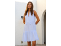 Blanco by Nature Women's Willow Tie Neck Tiered Dress