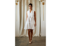 Blanco by Nature Women's Willow Tie Neck Tiered Dress