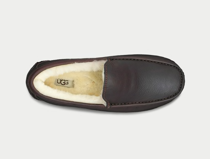 Mens ugg ascot leather slippers on sale best sale