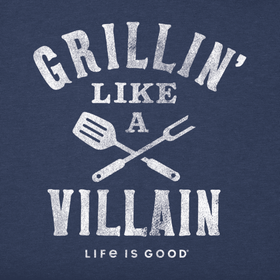 Life is Good Men's Crusher Tee - Grillin' Like a Villain