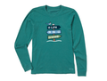 Life is Good Women's Long Sleeve Crusher Tee - LIG Ski Day