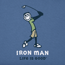 Life is Good Men's Crusher Tee - Jake Iron Man Golf