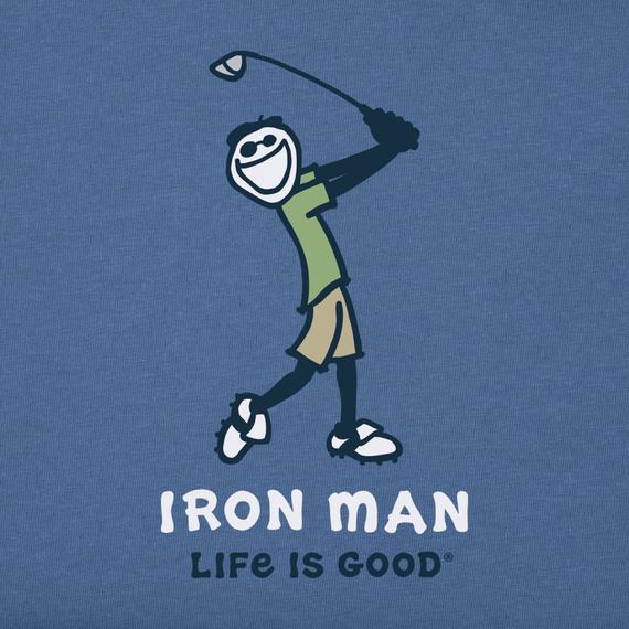 Life is Good Men's Crusher Tee - Jake Iron Man Golf