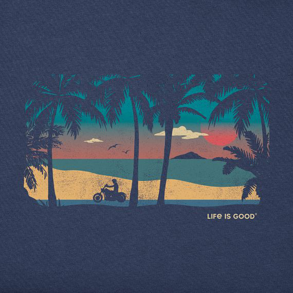 Life is Good Men's Crusher Tee - Woodsy Motorcycle Ride