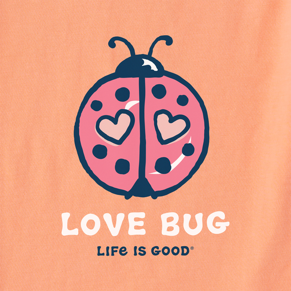 Life is Good Kids' Crusher Tee - Love Bugs Heart