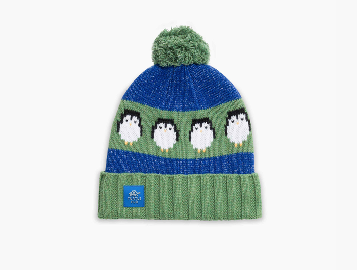 Turtle Fur Kids' Recycled Pengy Pom Beanie