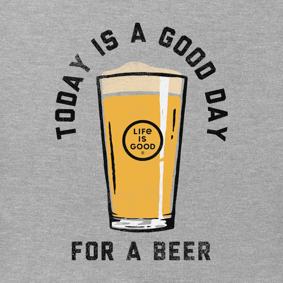 Life is Good Men's Crusher Tee - Good Day for a Beer