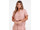 Salty Weekend Women's High Low Crop Shirt