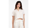 Salty Weekend Women's Button Down Crop Top