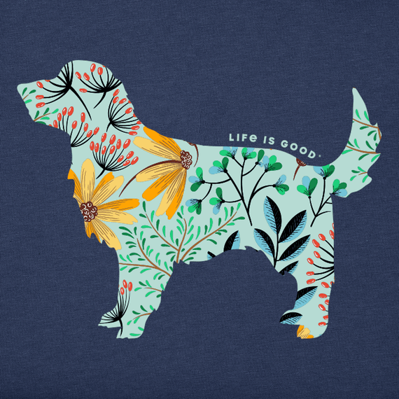 Life is Good Women's Crusher Tee - Wildflower Dog