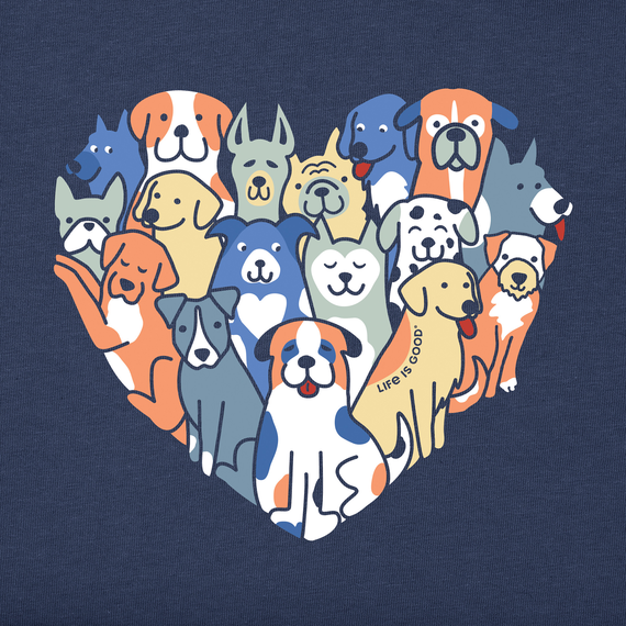 Life is Good Kids' Crusher Tee - Heart of Dogs