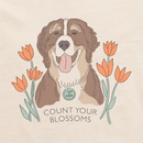 Life is Good Women's Crusher Tee - Count Your Blossoms Dog