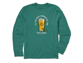 Life is Good Men's Long Sleeve Crusher Tee - Time for a Beer