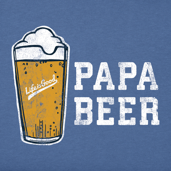 Life is Good Men's Crusher Tee - Papa Beer Foam