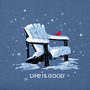 Life is Good Women's Long Sleeve Crusher Tee - Snowy Adirondack Cardinal