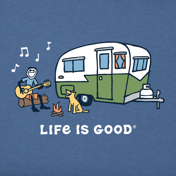 Life is Good Men's Crusher Tee - Jake and Rocket Camper Music