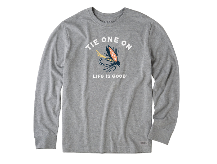 Life is Good Men's Long Sleeve Crusher Tee - Tie One On