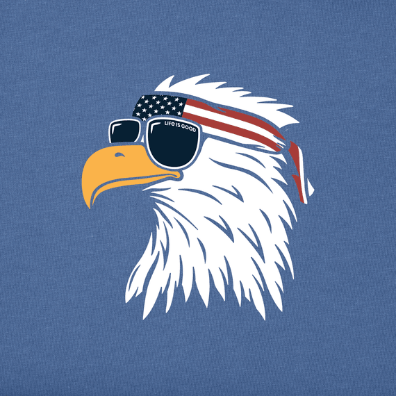 Life is Good Men's Crusher Lite Tee - Patriotic Eagle