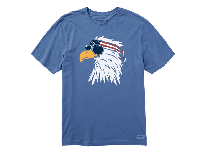 Life is Good Men's Crusher Lite Tee - Patriotic Eagle