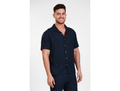 Salty Weekend Men's Solid Linen Short Sleeve Button Down Shirt