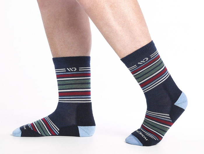 Wide Open by Darn Tough Men's Multi Stripe Cushioned Micro Crew Socks