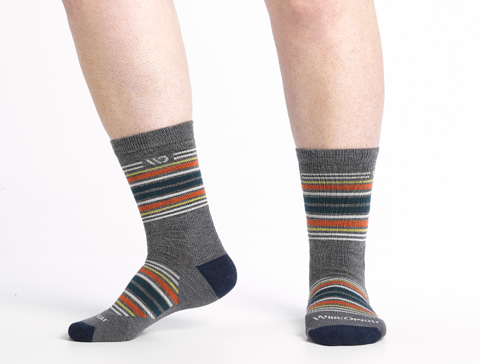 Wide Open by Darn Tough Men's Multi Stripe Cushioned Micro Crew Socks