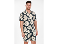 Salty Weekend Men's Floral Print Short Sleeve Button Down Shirt