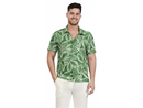 Salty Weekend Men's Leaf Print Short Sleeve Button Down Shirt