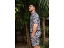Salty Weekend Men's Leaf Print Short Sleeve Button Down Shirt