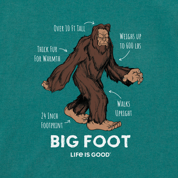 Life is Good Kids' Crusher Tee - Big Foot Facts