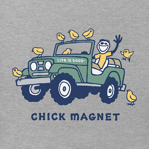 Life is Good Men's Crusher Tee - Chick Magnet ATV