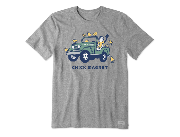 Life is Good Men's Crusher Tee - Chick Magnet ATV