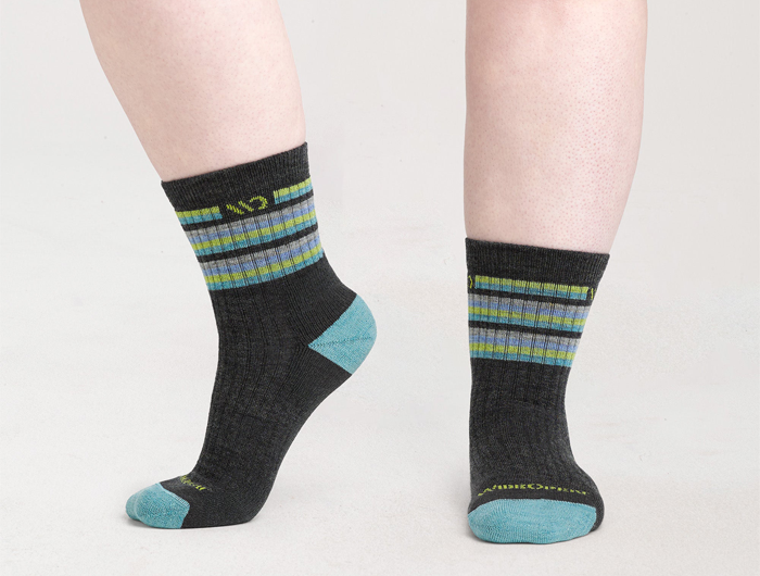 Wide Open by Darn Tough Women's Multi Stripe Cushioned Micro Crew Socks