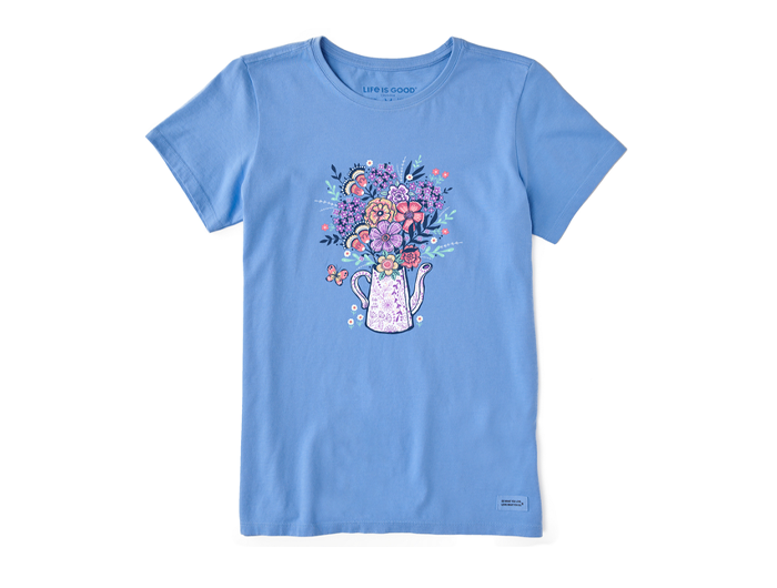 Life is Good Women's Crusher Tee - Potted Flowers