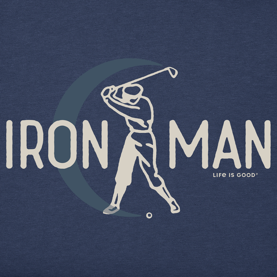 Life is Good Men's Crusher Lite Tee - Iron Man Golfer