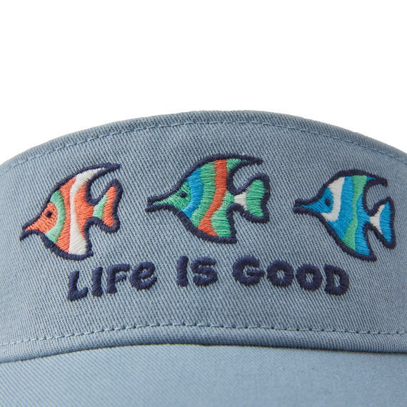 Life is Good Chill Cap Visor - Three Colorful Fish