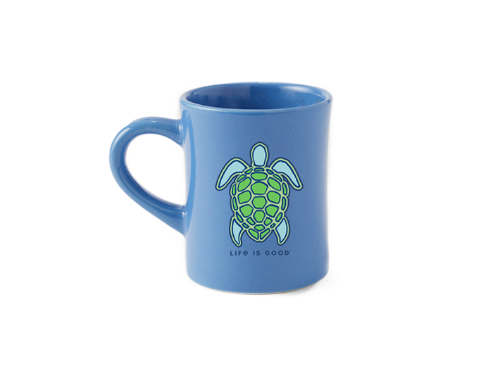 Life is Good Diner Mug - Turtle Mandala