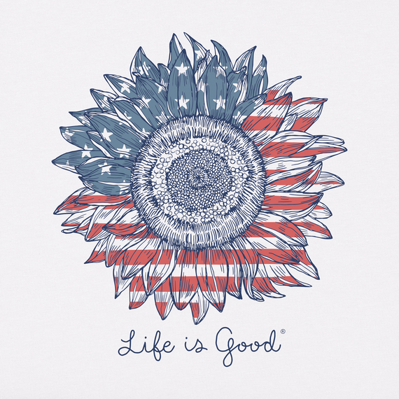 Life is Good Women's Crusher Tee - American Sunflower