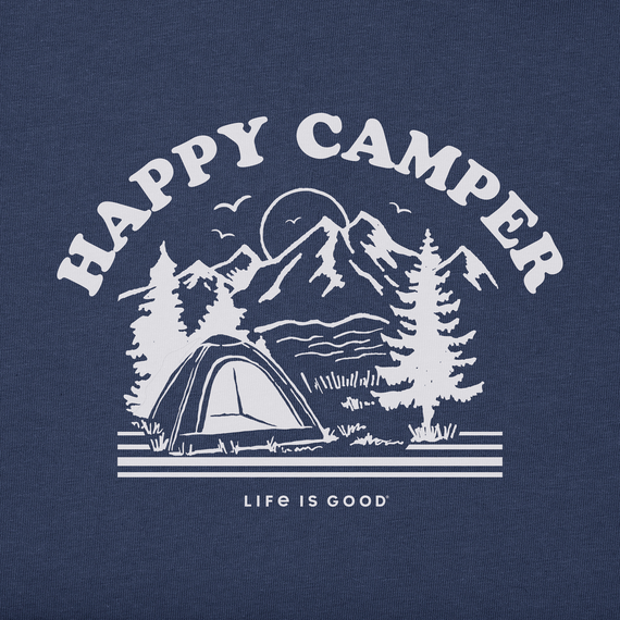 Life is Good Women's Long Sleeve Crusher Tee - Happy Camper