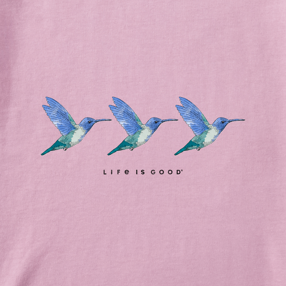 Life is Good Women's Crusher Vee - Three Hummingbirds