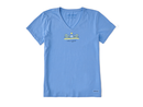 Life is Good Women's Crusher Vee - Beach Adirondacks