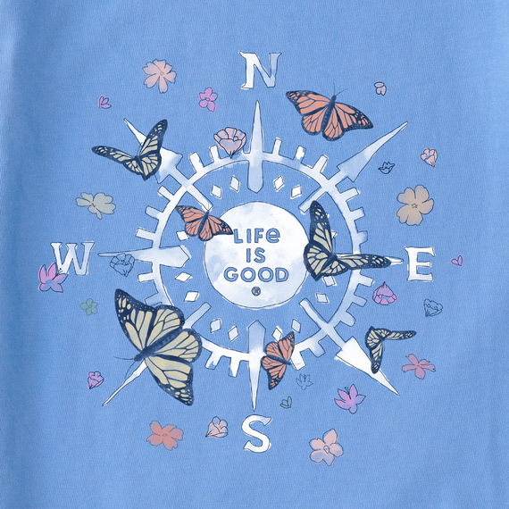 Life is Good Women's Crusher Lite Tee - Butterfly Compass